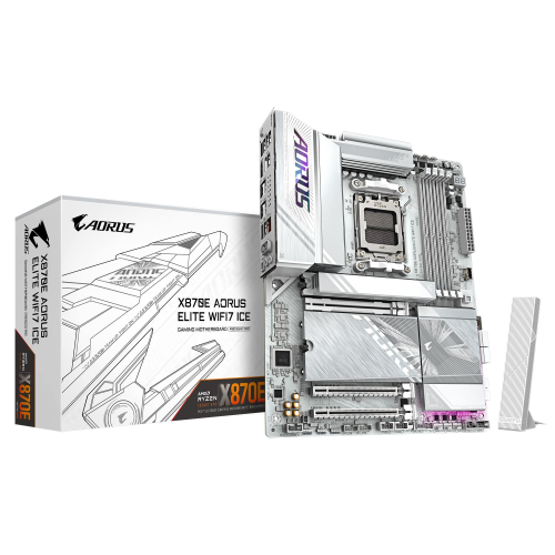 Gigabyte X870E AORUS ELITE WIFI7 ICE AM5 DDR5 8200MHz (OC) ATX Gaming (Oyuncu) Anakart