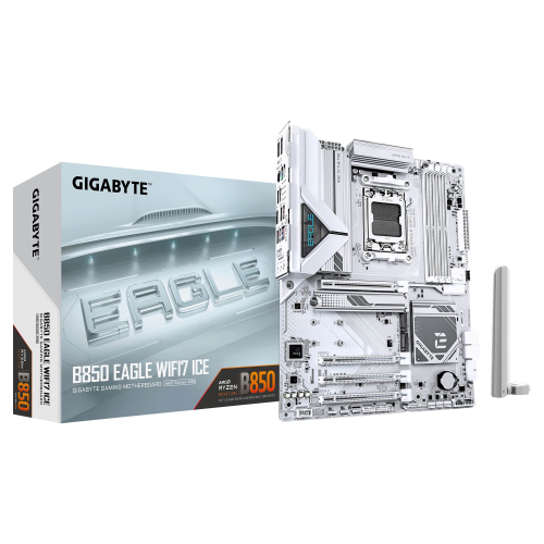 Gigabyte B850 EAGLE WIFI7 ICE AM5 DDR5 8200MHz (OC) ATX Gaming (Oyuncu) Anakart