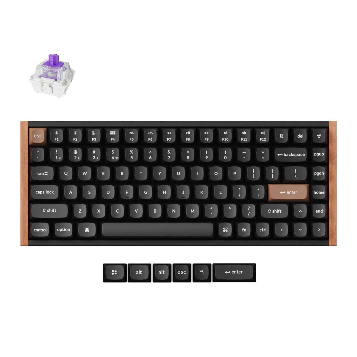 Keychron K2 HE Special Edition Siyah %75 Gateron Magnetic Nebula Manyetik Switch Hall Effect RGB Kablosuz Hotswap Mekanik Gaming (Oyuncu) Klavye  - K2H-F1-TR