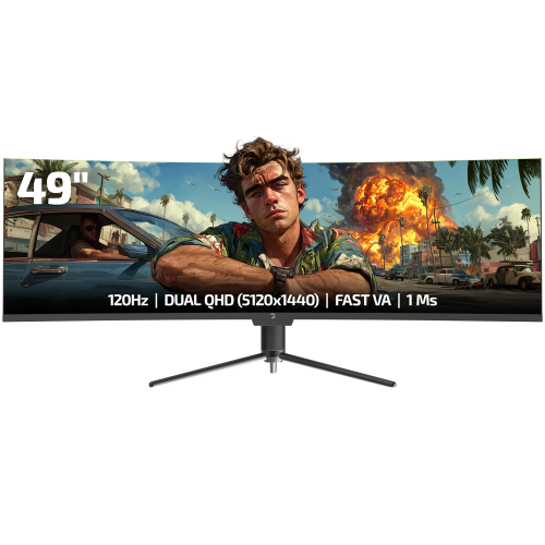 GamePower Kora DQ49 49″ 120Hz Dual QHD RGB Fast VA Curved Gaming Monitör