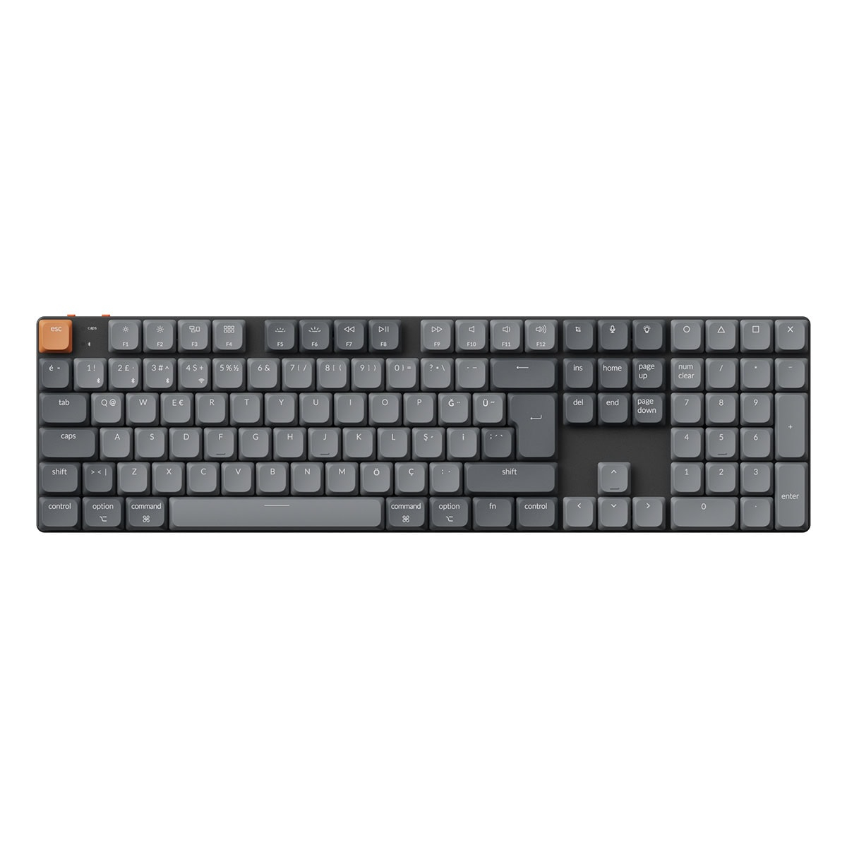Keychron K5 Max QMK/VIA Siyah %100 Low Profile Gateron Brown Switch RGB Kablosuz Hotswap Mekanik Gaming (Oyuncu) Klavye - K5M-H3-TR