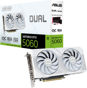 ASUS DUAL GeForce RTX 5060 8GB DUAL-RTX5060-O8G-WHITE GDDR7 128Bit DX12 Gaming (Oyuncu) Ekran Kartı