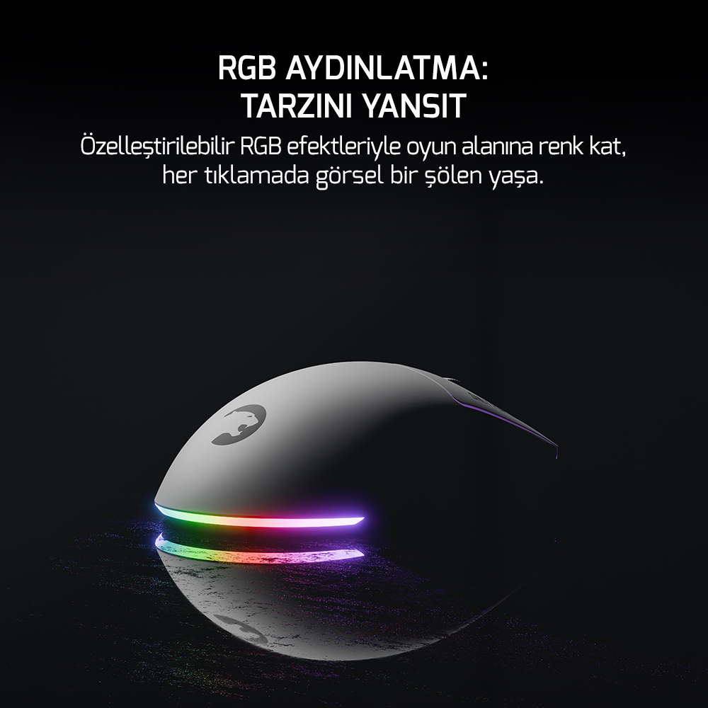 GamePower Fenix 24.000DPI Triple Mode (Kablolu/Bluetooth/2.4G) Beyaz Gaming Mouse