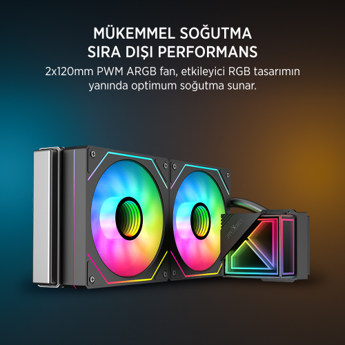 James Donkey Lugis JDC240 ARGB 240mm Sıvı İşlemci Soğutucu AM5 ve LGA1700 Uyumlu