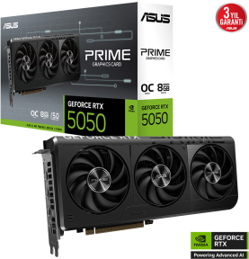 ASUS PRIME GeForce RTX 5050 8GB OC Edition PRIME-RTX5050-O8G GDDR7 128Bit Gaming (Oyuncu) Ekran Kartı