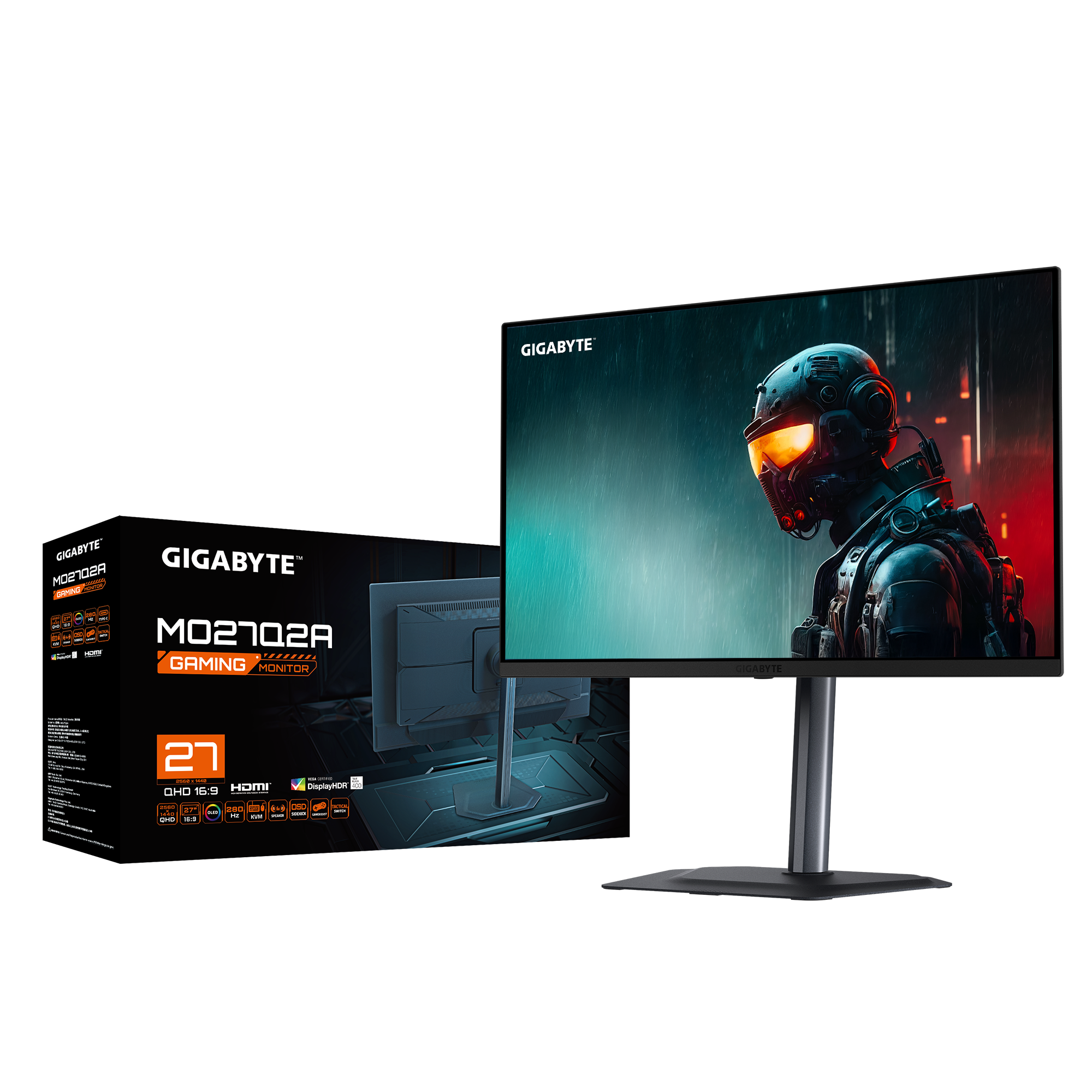 Gigabyte MO27Q2A 27″ 280Hz 0.03ms HDMI,DisplayPort FreeSync G-Sync QD-OLED 2K Gaming Monitör