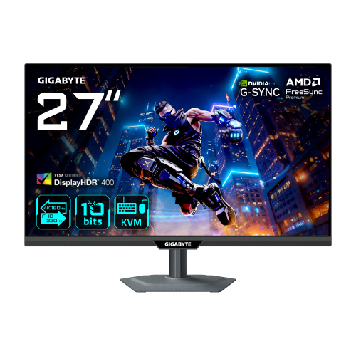 GIGABYTE M27UP 27″ 4K 160Hz FHD 320Hz 1ms HDMI DP Type-C G-Sync FreeSync HDR400 UHD Dual Mode SS IPS Gaming Monitör