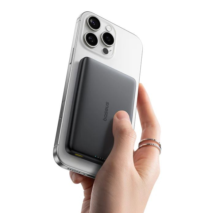 Baseus PicoGo Ultra-Slim Qi2 Siyah 10000 mAh Hızlı Şarj MagSafe Powerbank