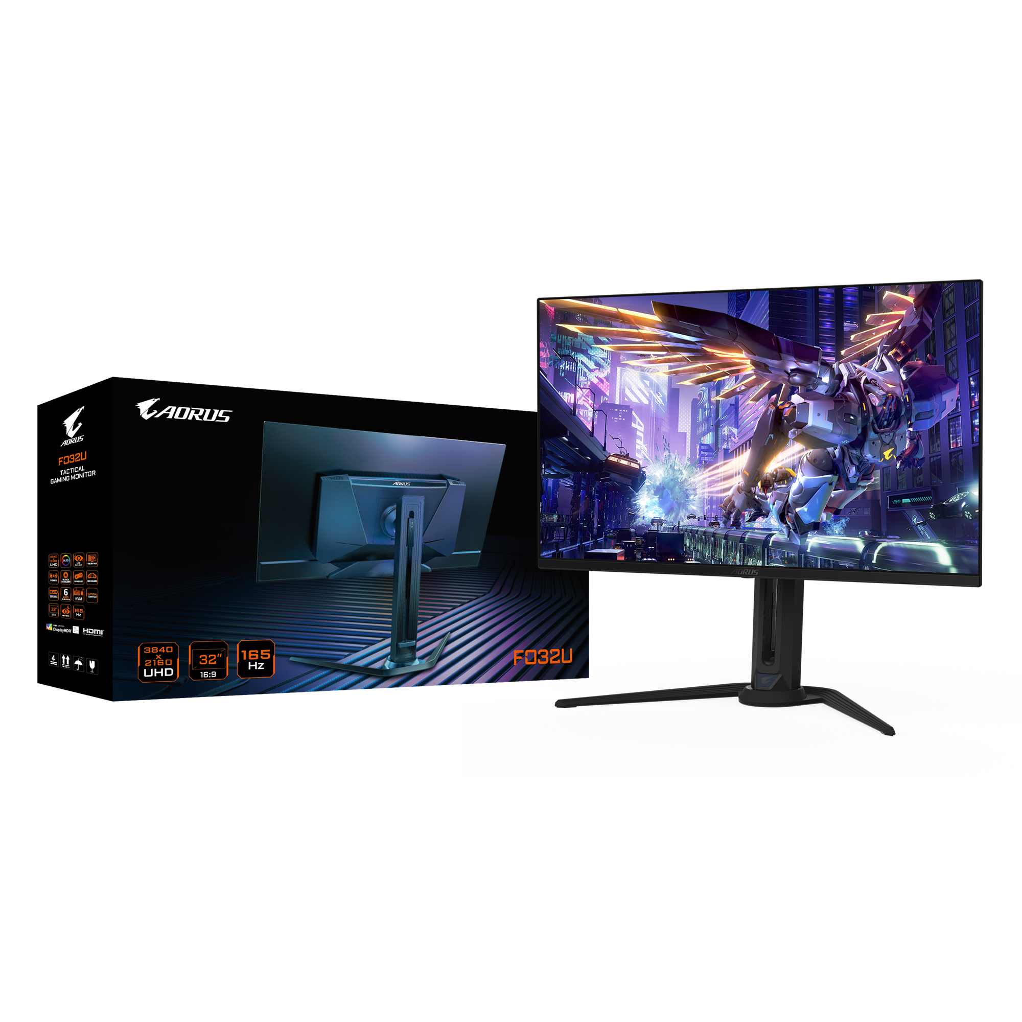 Gigabyte AORUS FO32U 31.5″ 165Hz 0.03ms HDMI DP USB 3.2 Type-C Pivot KVM UHD OLED Gaming Monitör