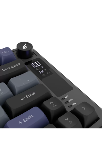 Hawk Gaming HK255 Membrane LCD RGB Kablosuz/Bluetooth Siyah Gri %75 Türkçe Gaming Klavye