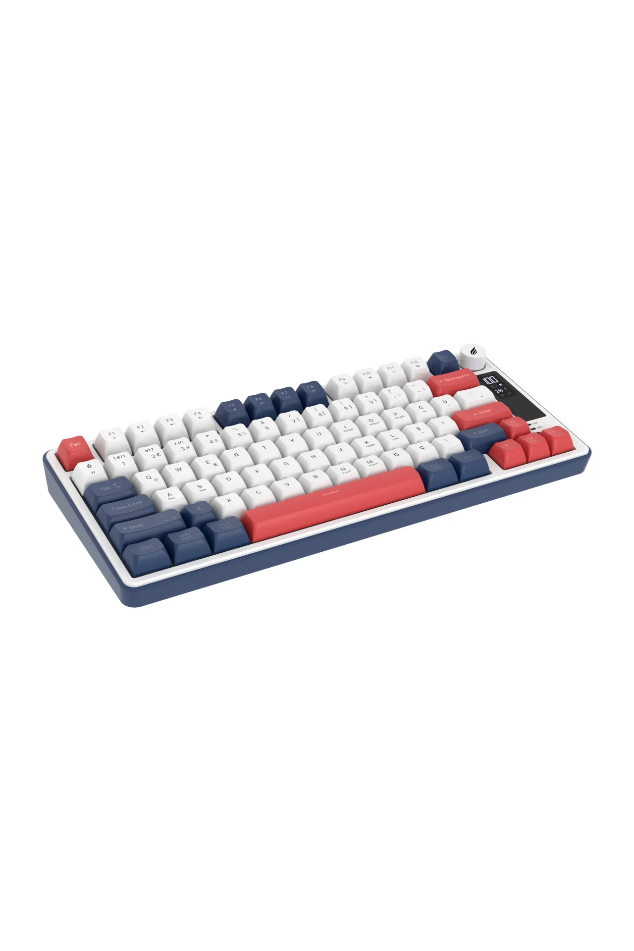 Hawk Gaming HK255BR Membrane LCD RGB Kablosuz/Bluetooth Mavi Kırmızı %75 Türkçe Gaming Klavye