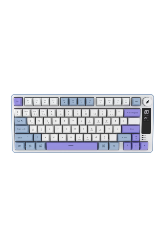 Hawk Gaming HK255 Membrane LCD RGB Kablosuz/Bluetooth Mavi Mor %75 Türkçe Gaming Klavye