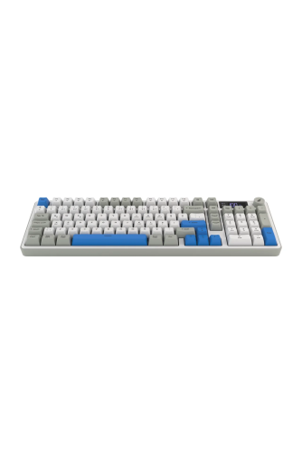 Hawk Gaming HK258WG Membrane LCD RGB Kablosuz/Bluetooth Beyaz Mavi Full Türkçe Gaming Klavye