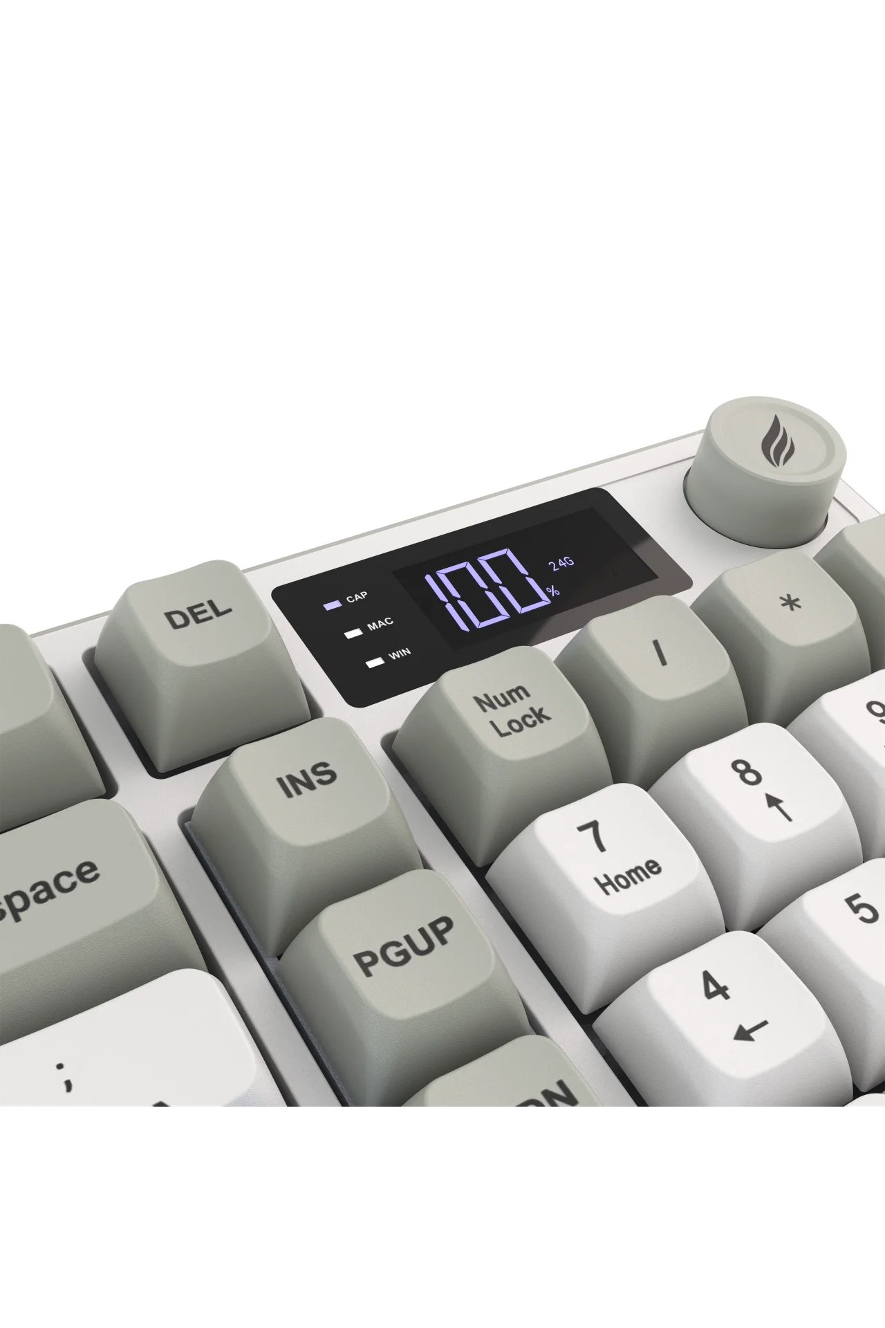 Hawk Gaming HK258WG Membrane LCD RGB Kablosuz/Bluetooth Beyaz Mavi Full Türkçe Gaming Klavye