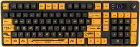 Hawk Gaming HK258CY Membrane LCD RGB Kablosuz/Bluetooth Cyber Sarı Siyah Full Türkçe Gaming Klavye