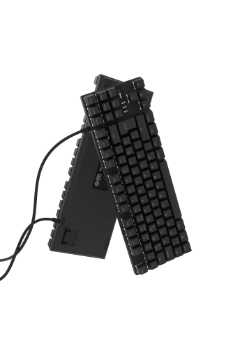 Hawk Gaming HK410 Mekanik Kırmızı Switch 19 Mod RGB Kablolu Siyah TKL Türkçe Gaming Klavye