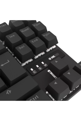 Hawk Gaming HK410 Mekanik Kırmızı Switch 19 Mod RGB Kablolu Siyah TKL Türkçe Gaming Klavye
