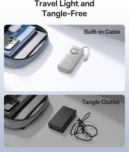 Baseus Free2Pull 30W 10.000mAh Gri Taşınabilir Şarj Cihazı  Powerbank  