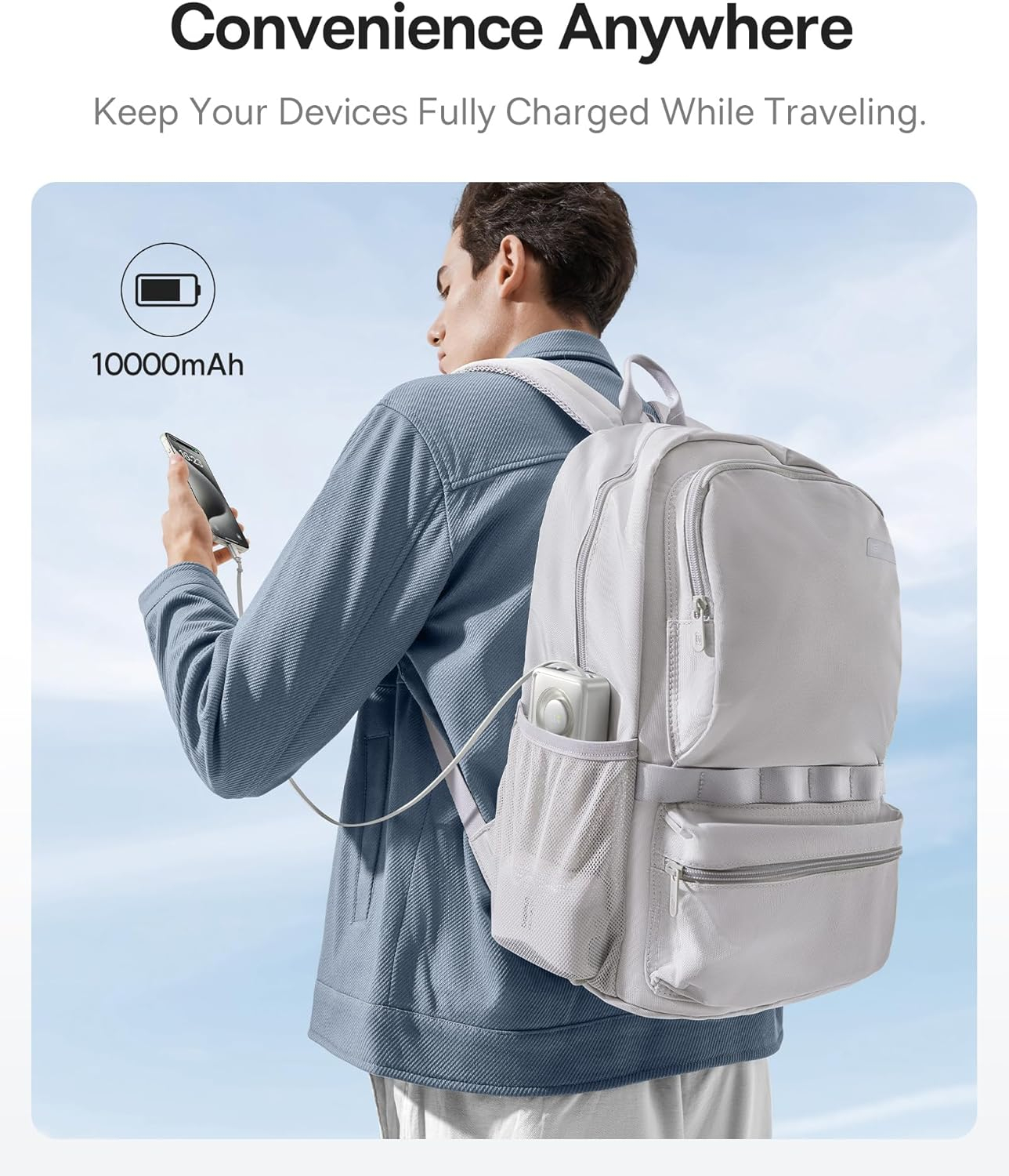 Baseus Free2Pull 30W 10.000mAh Gri Taşınabilir Şarj Cihazı  Powerbank  