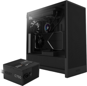 NZXT H Series H5 Flow CC-H52FB-01 Siyah Kasa + C750 PA-7B2BB-EU 750w 80+ Bronze Power Bundle
