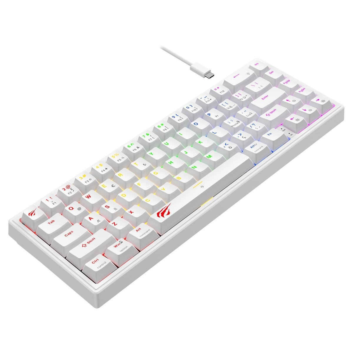 Havit Gamenote KB874L Mekanik Gaming %60 Beyaz Klavye