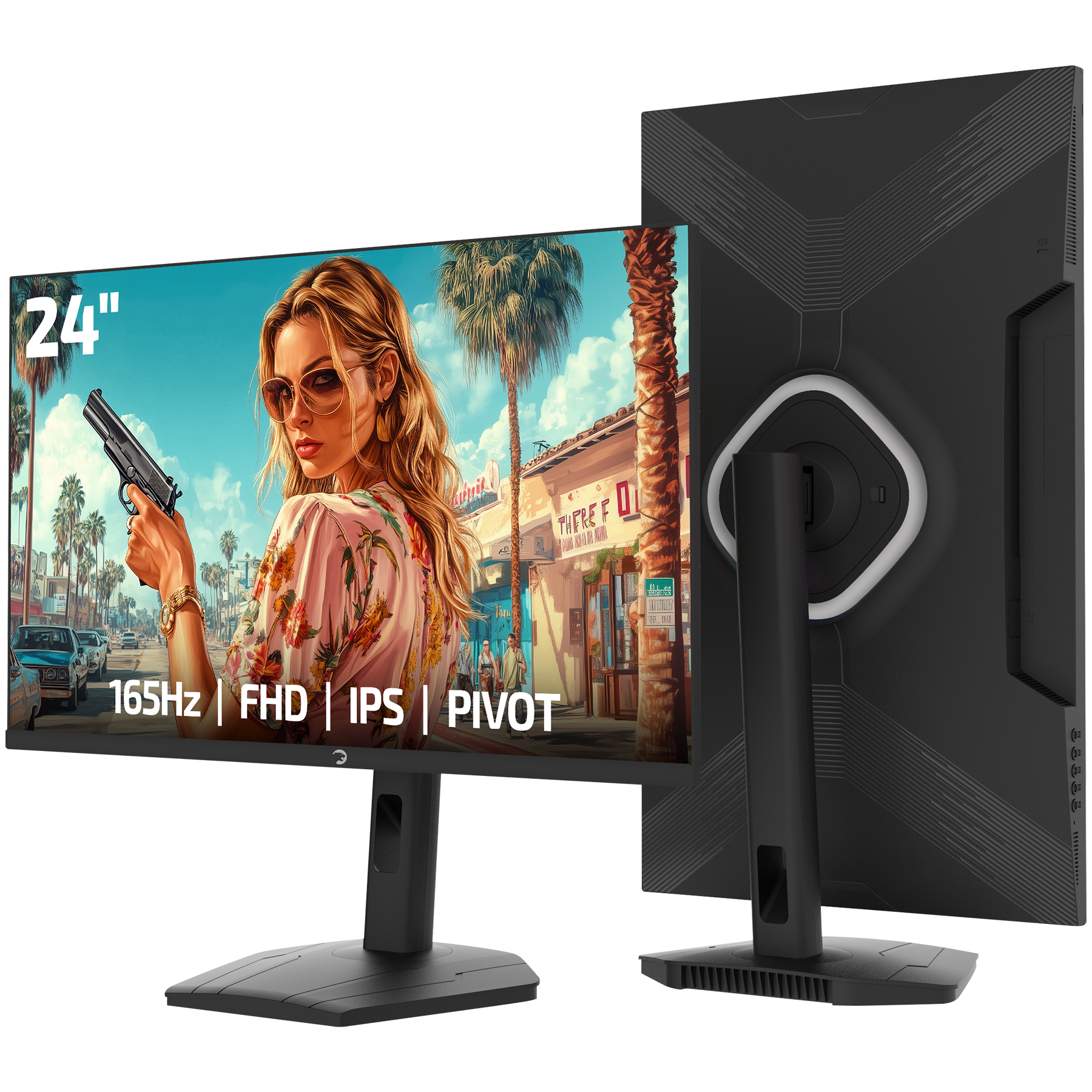 GamePower Lunis L10 24″ 165Hz 1Ms IPS FHD Pivot Gaming Monitör (Sıfır Ölü Piksel Garantili)