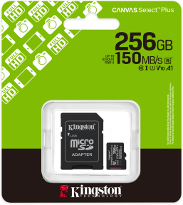 Kingston Canvas Select Plus 256GB Class 10 SDCS3/256GB 150MB/s MicroSD Hafıza Kartı