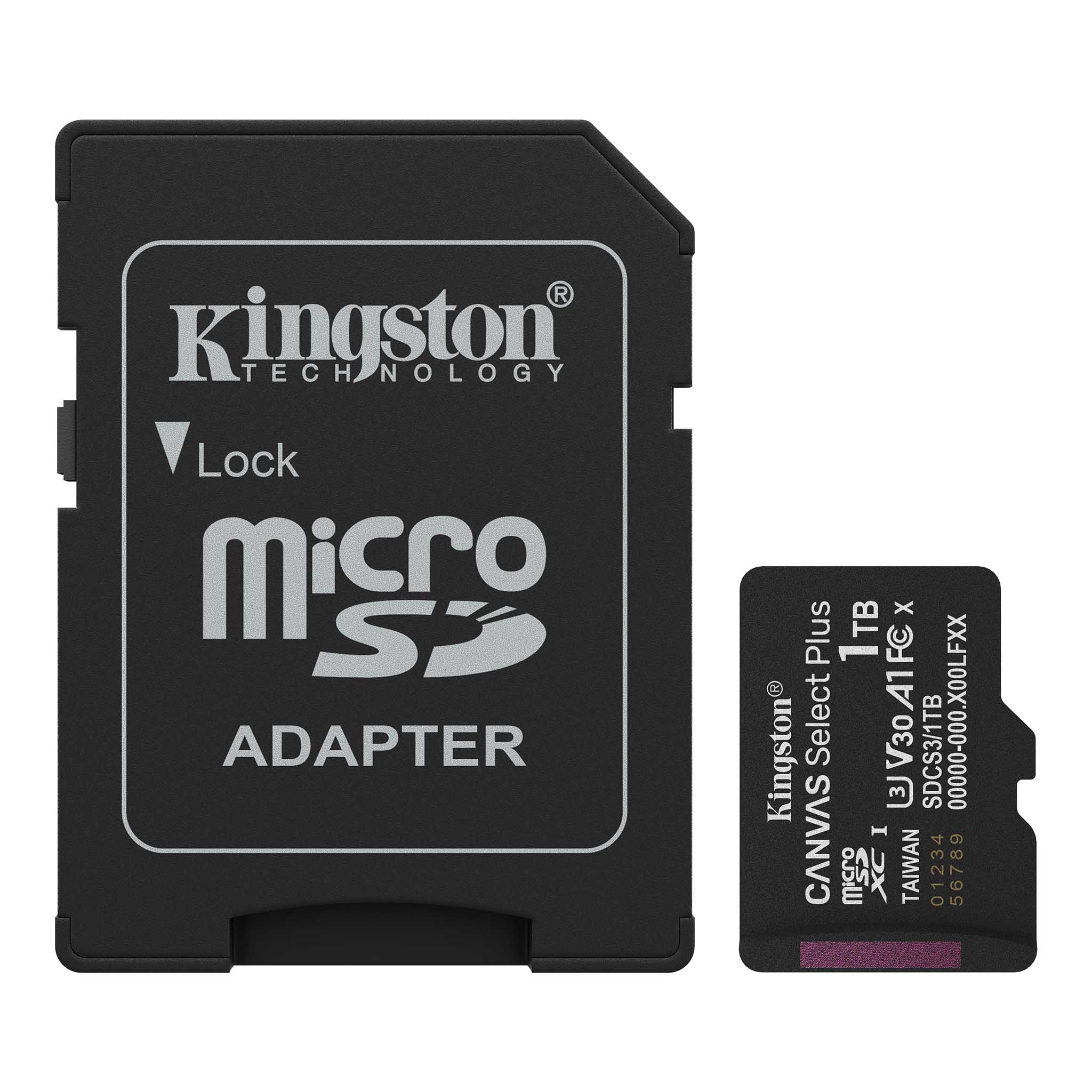 Kingston Canvas Select Plus 1TB Class 10 SDCS3/1TB 150MB/s MicroSD Hafıza Kartı
