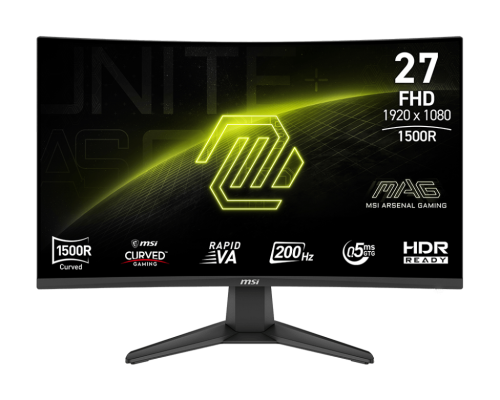 MSI MAG 276CF E20 27″ 200Hz 0.5ms Full HD FreeSync Premium Rapid VA Kavisli Gaming Monitör