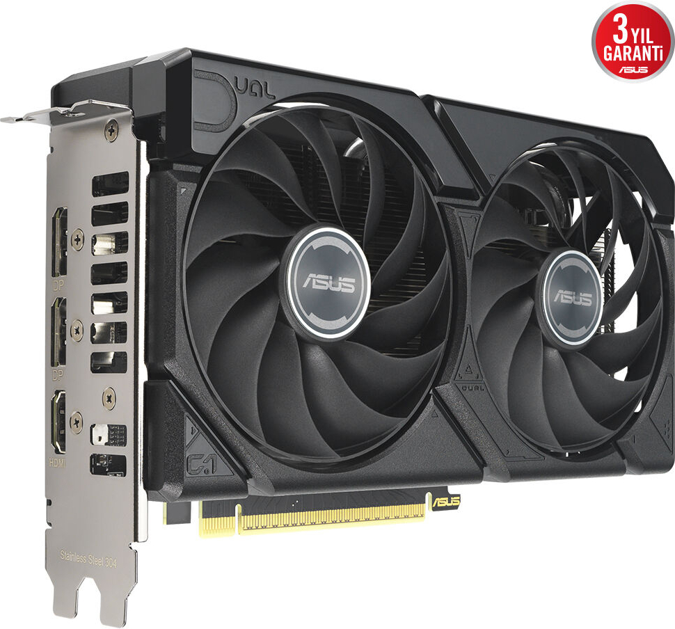 ASUS DUAL AMD Radeon RX 9060XT 8GB DUAL-RX9060XT-8G GDDR6 128Bit DX12 Gaming Ekran Kartı