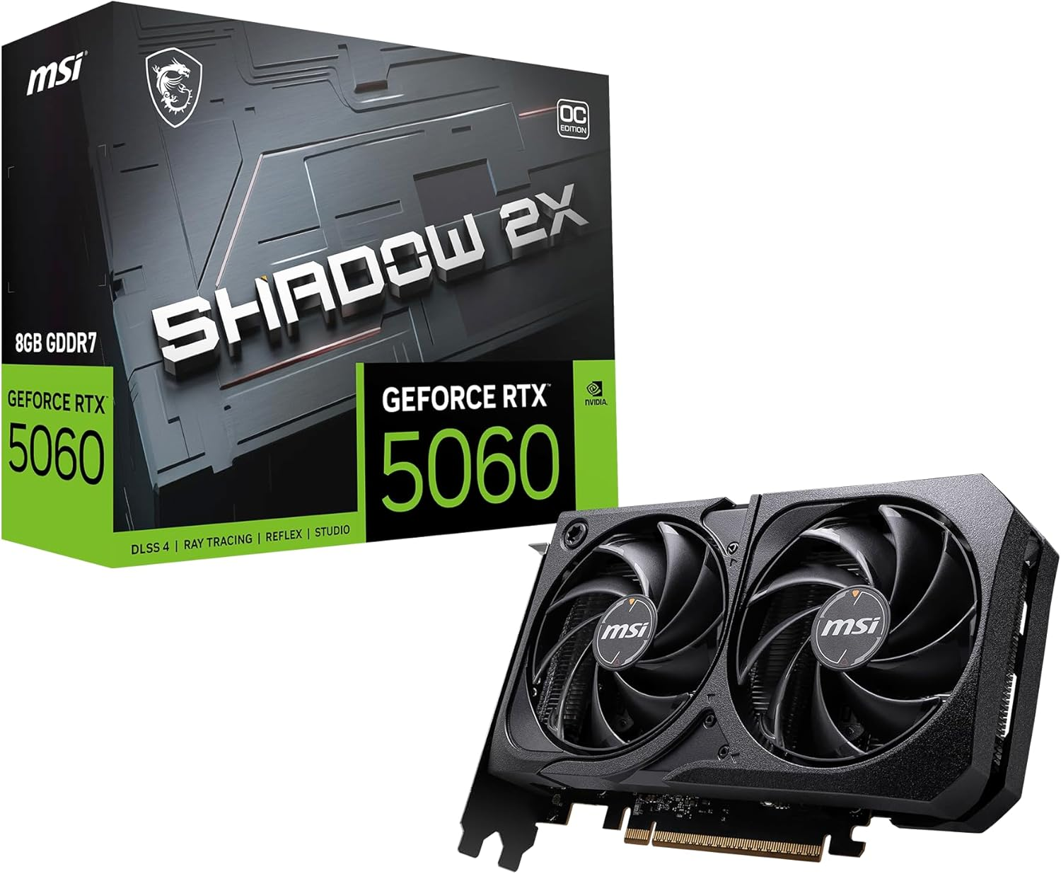 MSI GeForce RTX 5060 8GB Shadow 2X OC GDDR7 128Bit DX12 Gaming Ekran Kartı