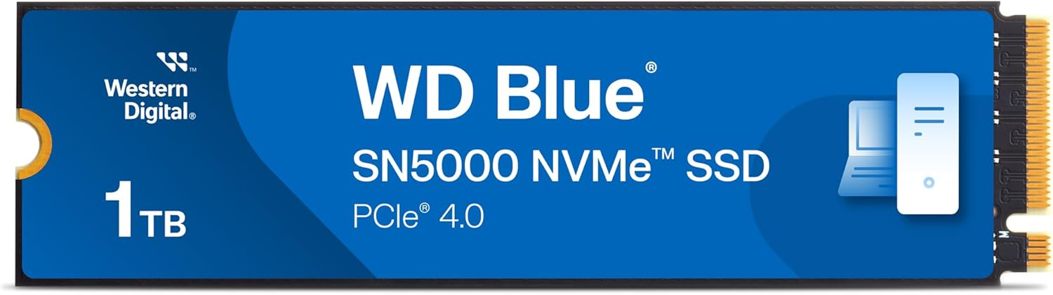 WD Blue SN5000 1TB 5000/4000MB/s M.2 NVMe Gen4 SSD Disk