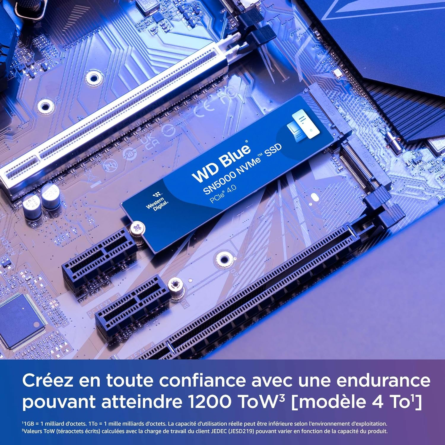 WD Blue SN5000 1TB 5000/4000MB/s M.2 NVMe Gen4 SSD Disk