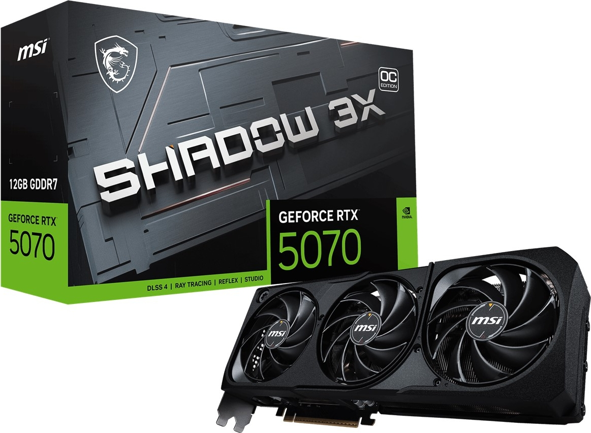 MSI GeForce RTX 5070 12GB Shadow 3X OC GDDR7 192Bit DX12 Gaming Ekran Kartı