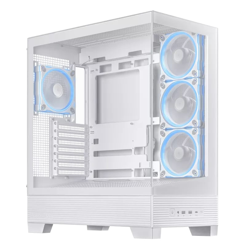 ASUS A31 PLUS Tamperli Cam ARGB Beyaz USB 3.2 ATX Mid-Tower Gaming Kasası