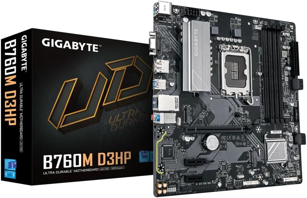 Gigabyte B760M D3HP Intel B760 Soket 1700 DDR5 5600MHz mATX Gaming Anakart