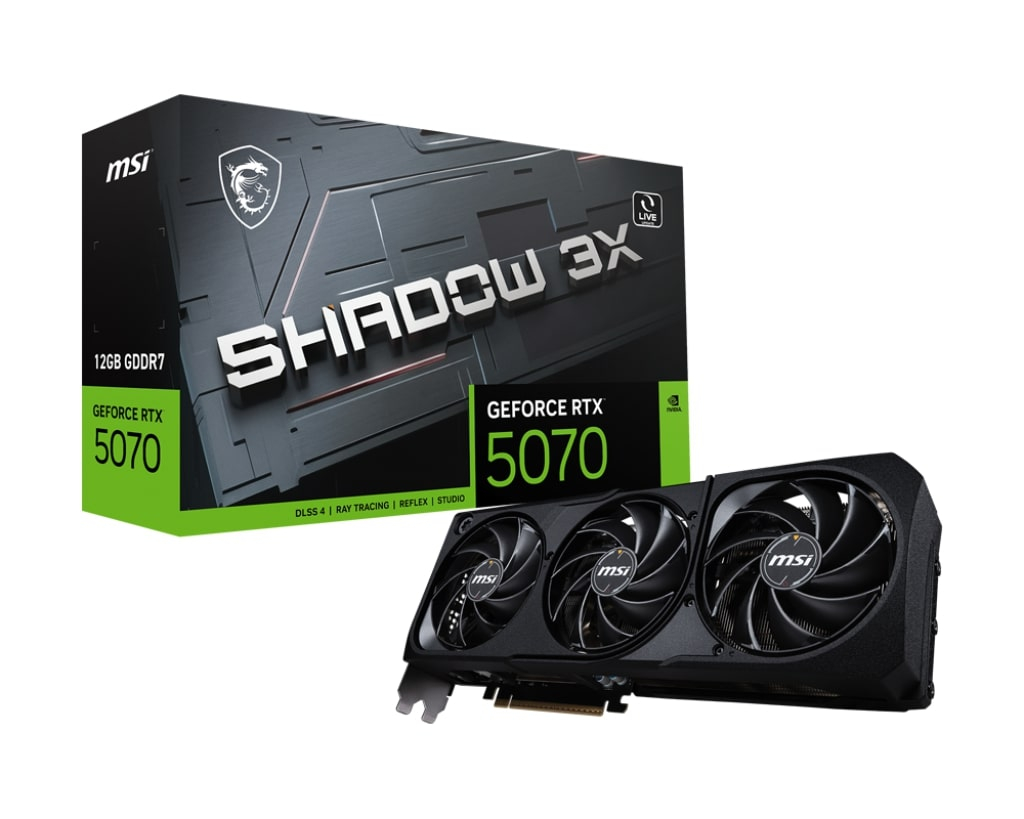 MSI GeForce RTX 5070 12GB Shadow 3X GDDR7 192Bit DX12 Gaming (Oyuncu) Ekran Kartı