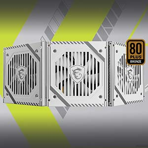 MSI MAG A650BNL WHITE 650W 80 Plus Bronze 120mm Fan Power Supply