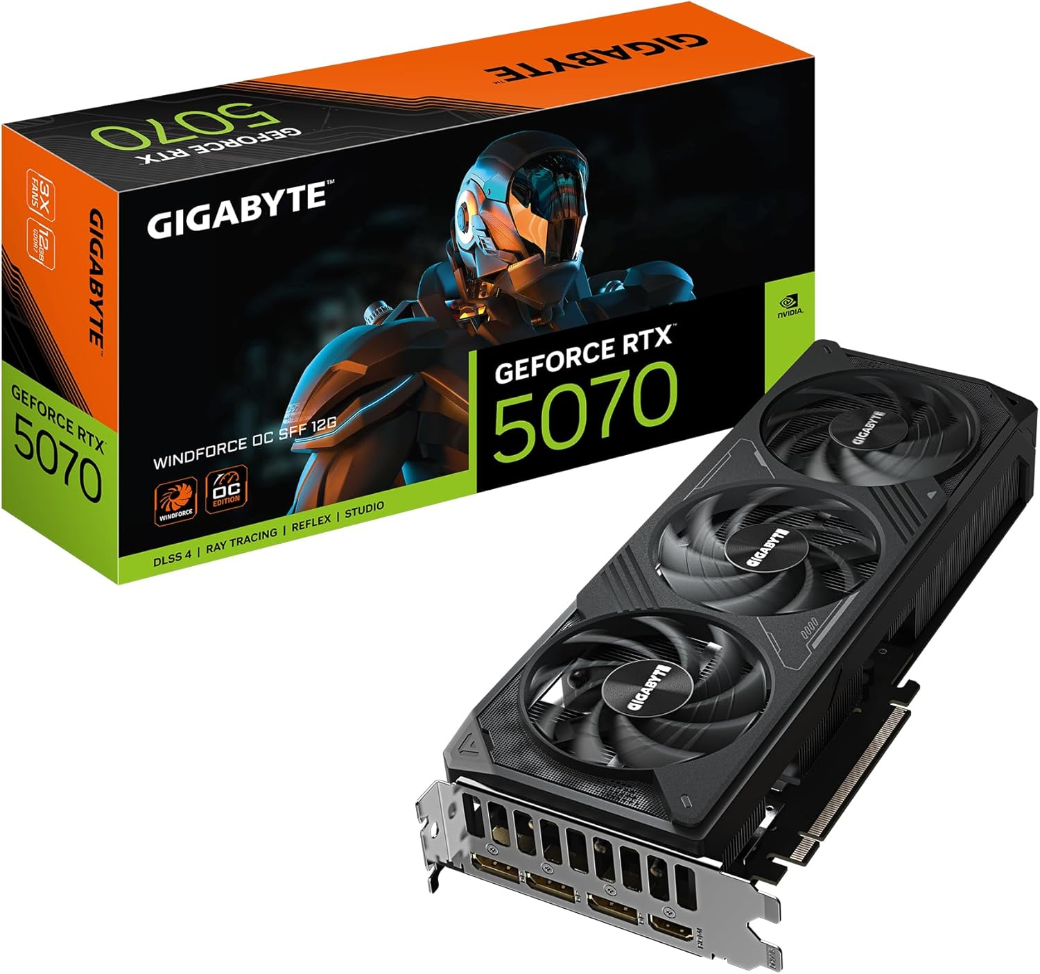 Gigabyte GeForce RTX 5070 WINDFORCE OC SFF 12G GV-N5070WF3OC-12GD GDDR7 192Bit Gaming Ekran Kartı
