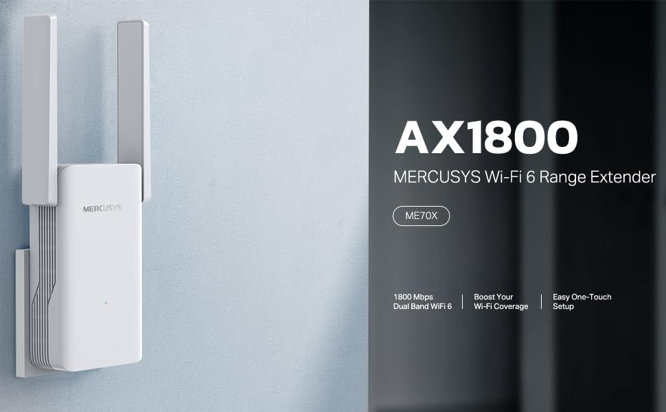 Mercusys ME70X Wi-Fi 6 Menzil Genişletici
