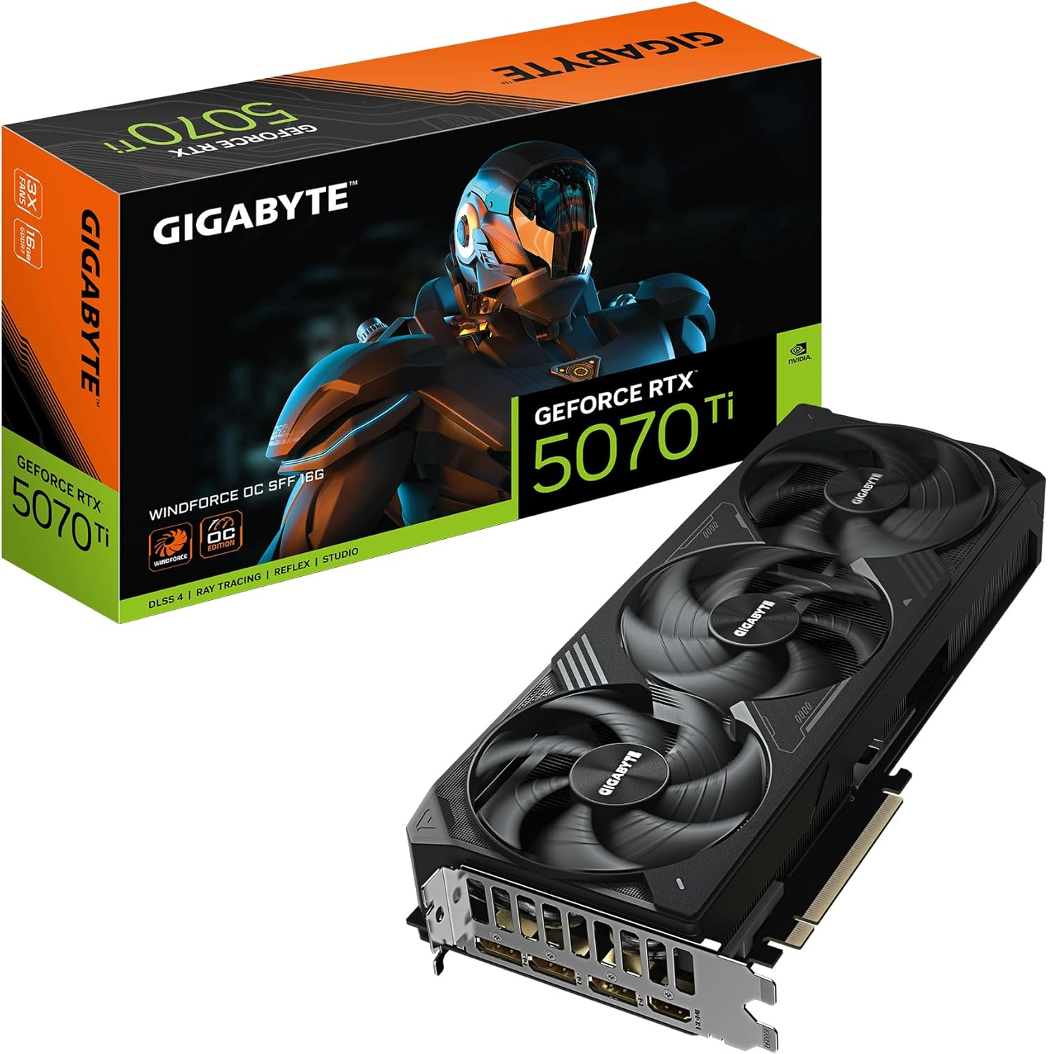 Gigabyte GeForce RTX 5070Ti WINDFORCE SFF GV-N507TWF3OC-16GD GDDR7 16G 256bit Gaming Ekran Kartı