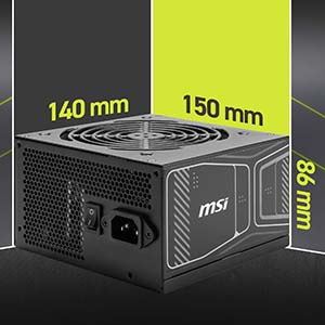 MSI MAG A750GN PCIE5 750W 80+ Gold Power Supply