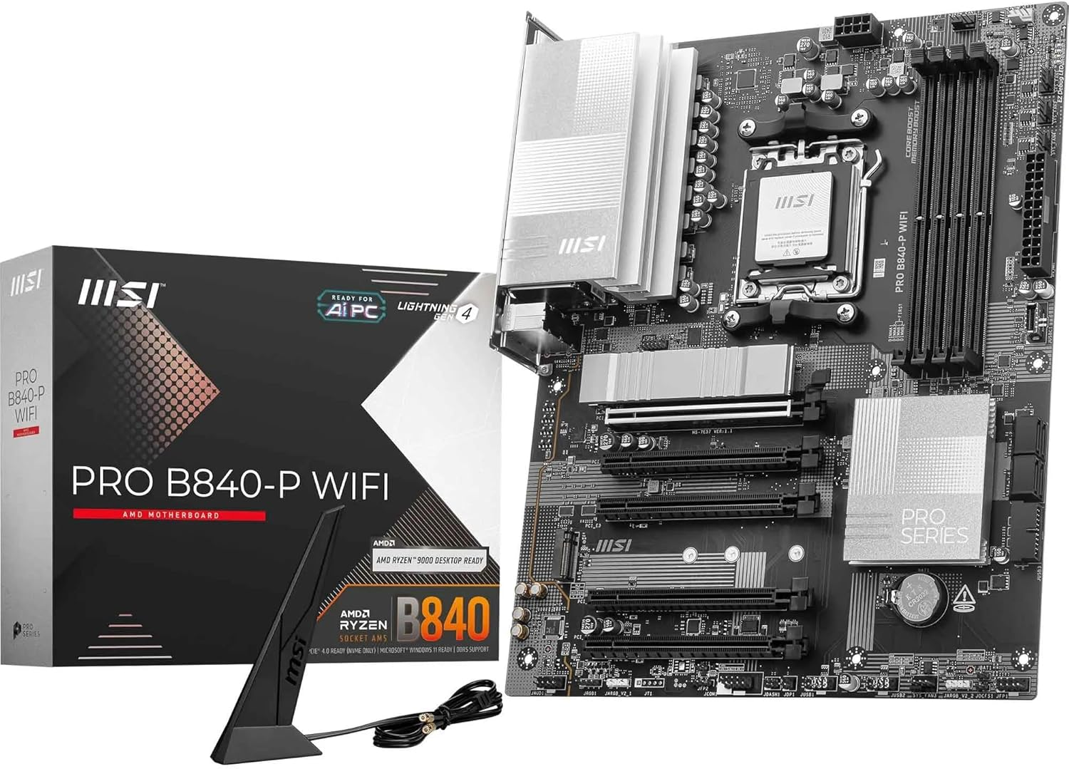 MSI PRO B840-P WIFI AM5 DDR5 8000MHZ(OC) ATX Gaming (Oyuncu) Anakart