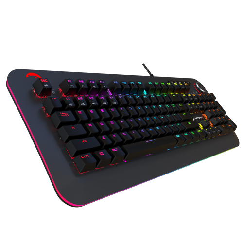 GamePower Starscream 60M RGB Kırmızı Switch 60 Milyon İngilizce Q USB Suya Dayanıklı Optik Mekanik Gaming Klavye