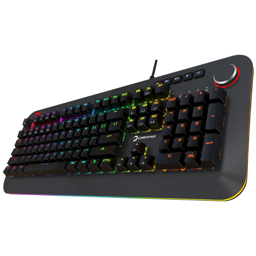 GamePower Starscream 60M RGB Kırmızı Switch 60 Milyon İngilizce Q USB Suya Dayanıklı Optik Mekanik Gaming Klavye