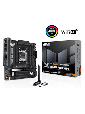 ASUS TUF GAMING B850M-PLUS WIFI AMD B850 Soket AM5 DDR5 8000+(OC)MHz mATX Gaming (Oyuncu) Anakart
