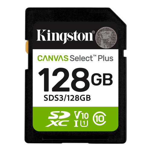 Kingston Canvas Select Plus 128GB Class 10 SDS3/128GB 150MB/s SD Hafıza Kartı