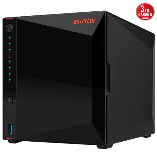 Asustor AS5404T 4 Yuvalı (4x22TB Desteği) 4GB DDR4 2.5GBE Nas Depolama Ünitesi