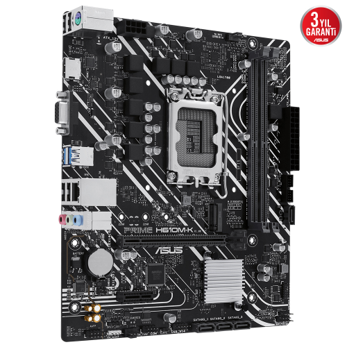 ASUS Prime H610M-K ARGB DDR5 M.2 HDMI VGA mATX 1700p Gaming (Oyuncu) Anakart