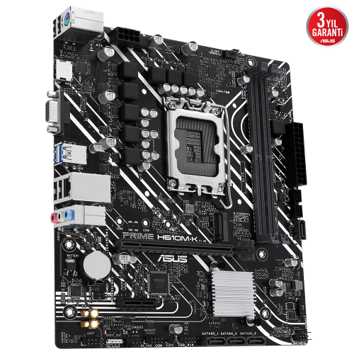 ASUS Prime H610M-K Intel Soket LGA1700 DDR5 5600MHz mATX Gaming (Oyuncu) Anakart